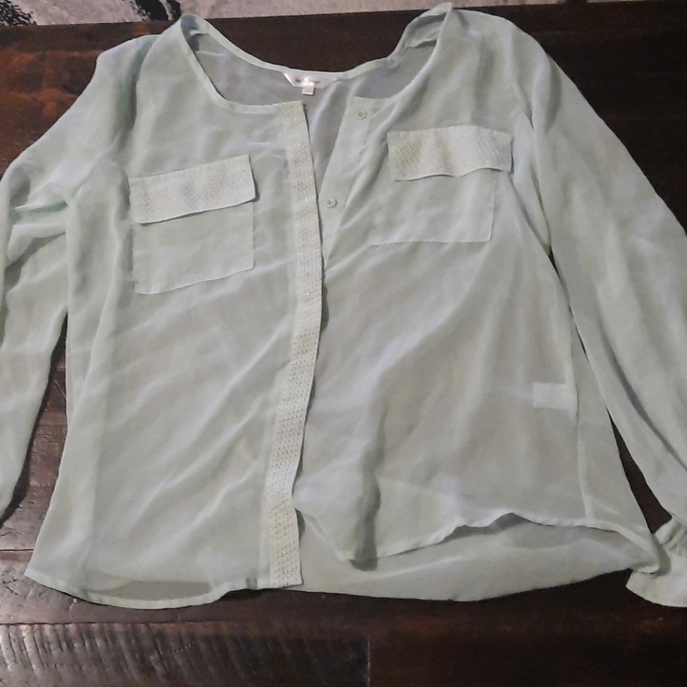 Minty green blouse